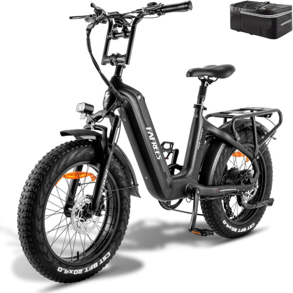 Fafrees F20 Master Elektrische Fiets, 20"*4.0" Fatbike, 48V/ 22.5Ah Batterij, Koolstofvezel ebike, Elektrische Mountainbike Voor Volwassenen, Bereik 70-130KM