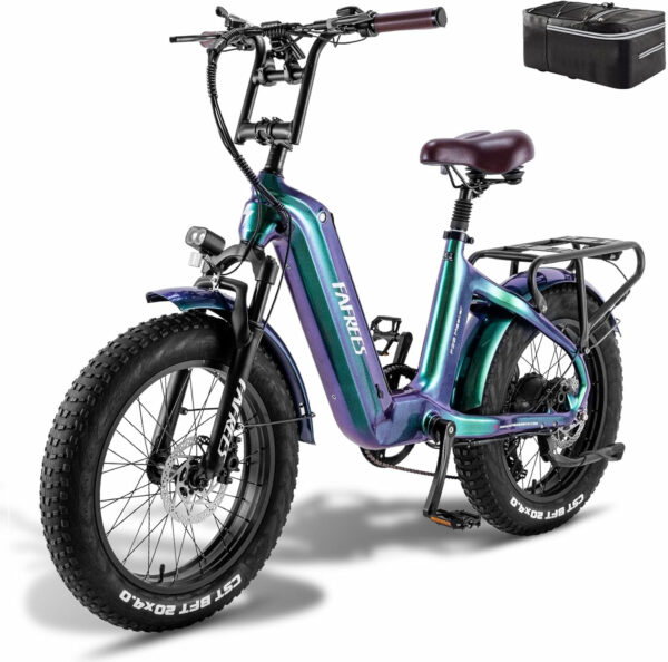 Fafrees F20 Master Elektrische Fiets, 20"*4.0" Fatbike, 48V/ 22.5Ah Batterij, Koolstofvezel ebike, Elektrische Mountainbike Voor Volwassenen, Bereik 70-130KM - Afbeelding 9